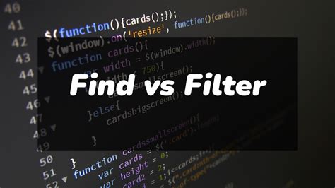 javascript find|javascript find vs filter.
